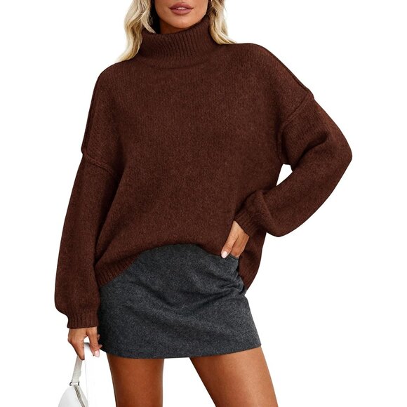 Oversized Sweater Women´s Long Sleeve Turtleneck...